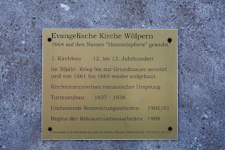 Evangelische Kirche Wölpern Informationsschild
